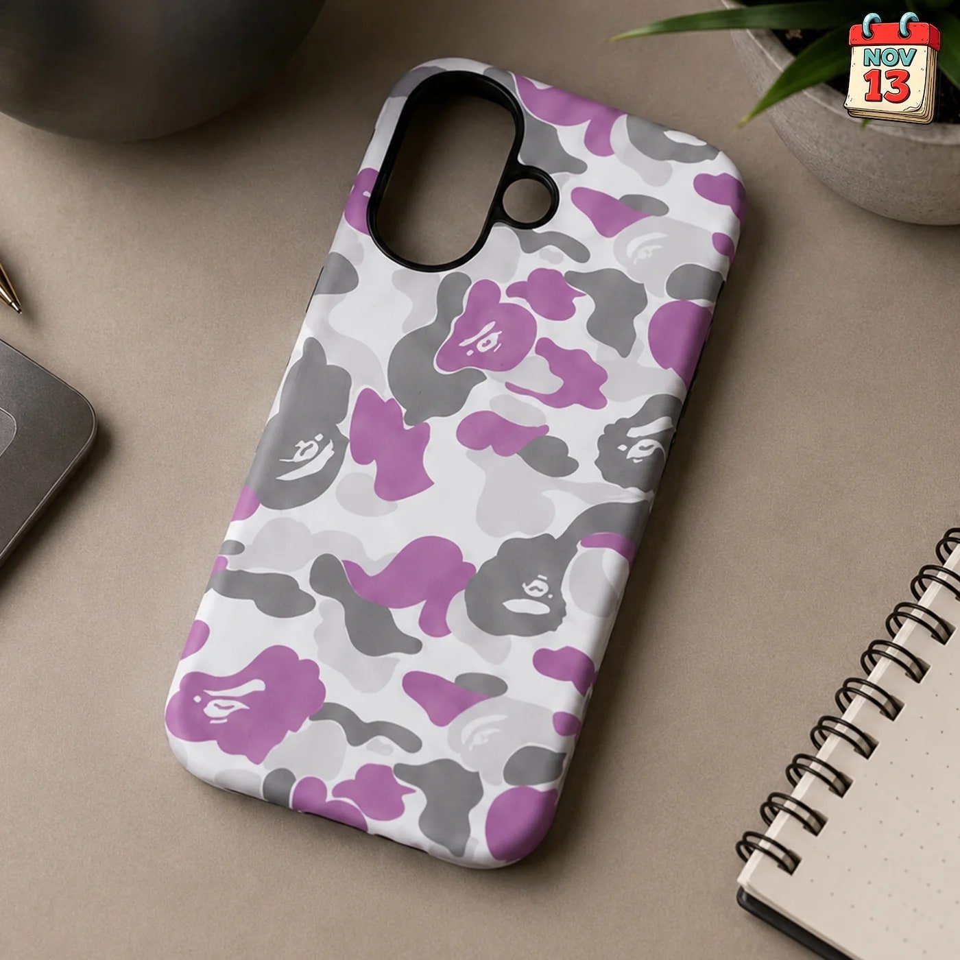 Чехол Варе на iPhone 16/17 (bape) violet