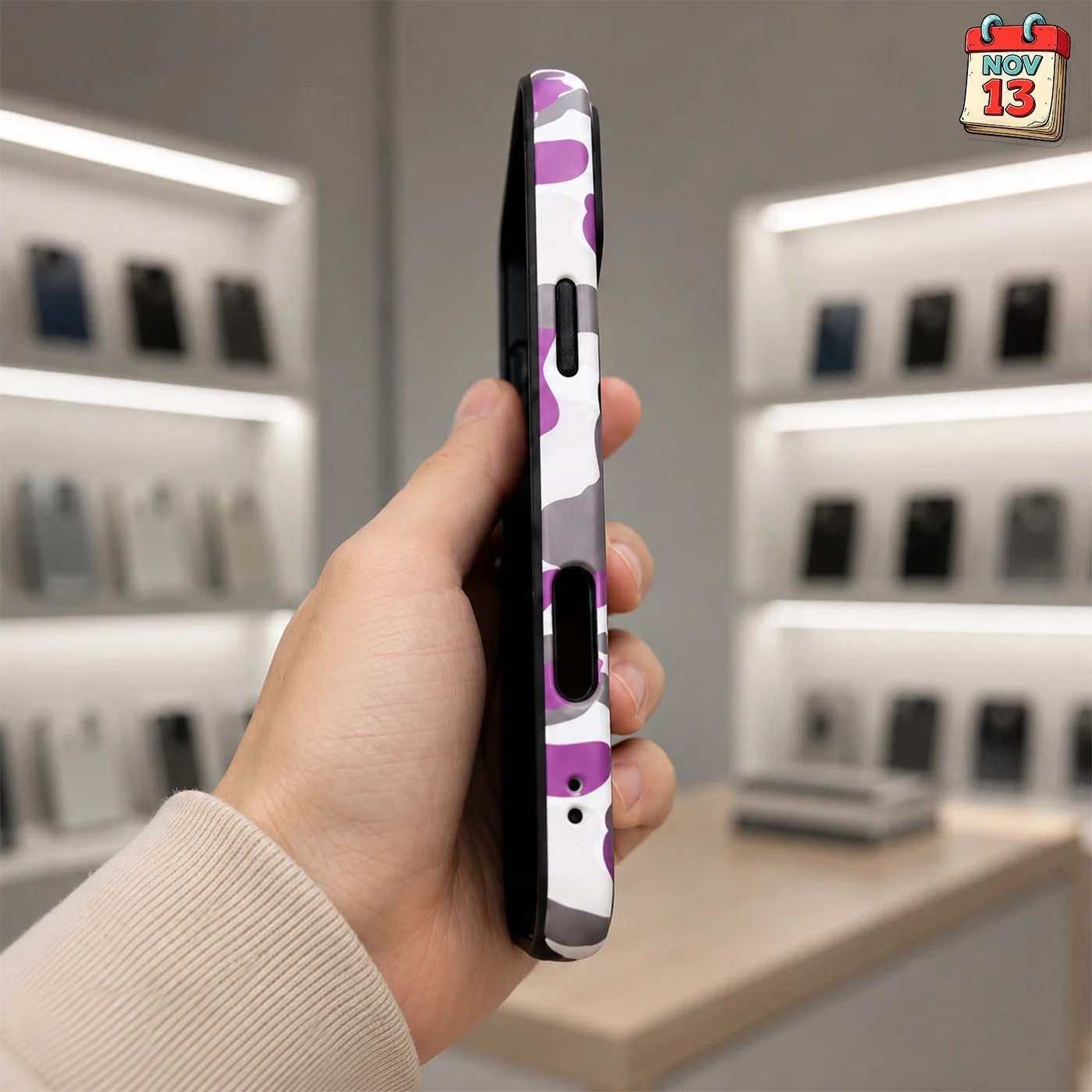 Чехол на iPhone 13-16 Pro Max (bape) violet