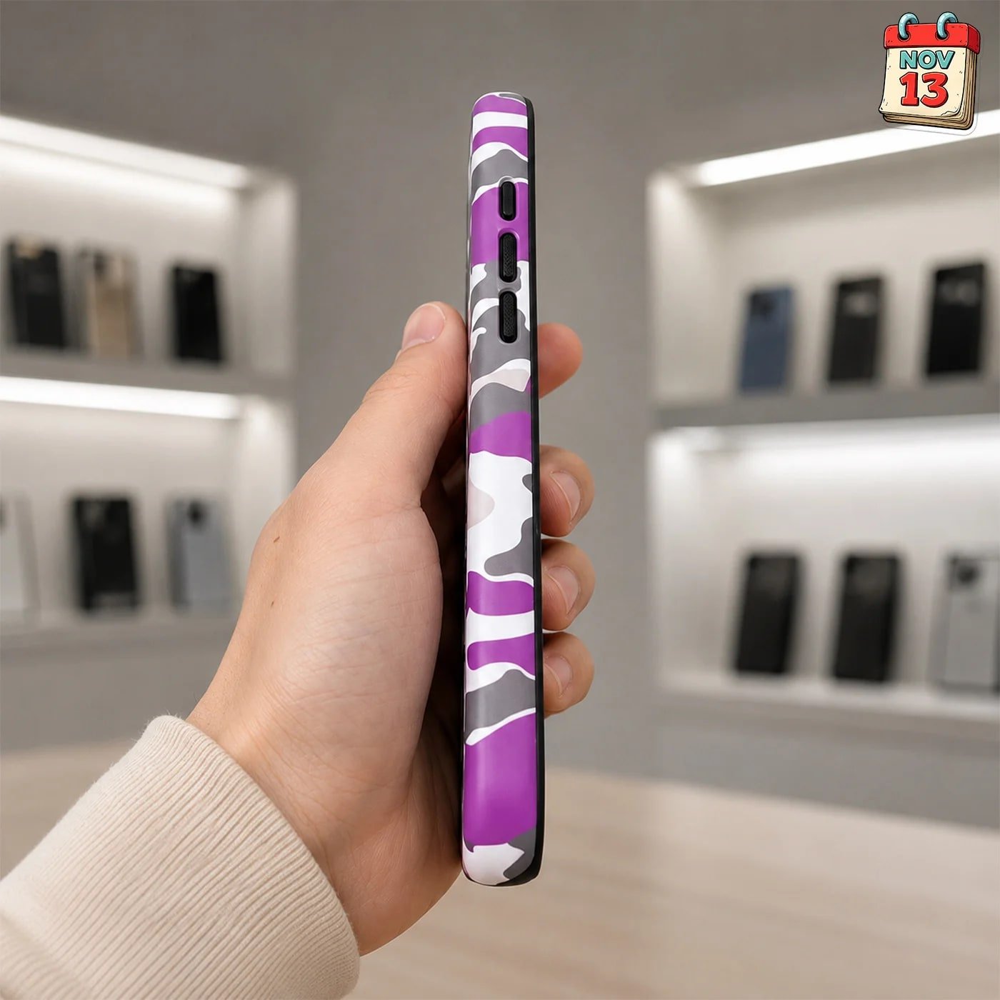 Чехол на iPhone 13-16 Pro Max (bape) violet