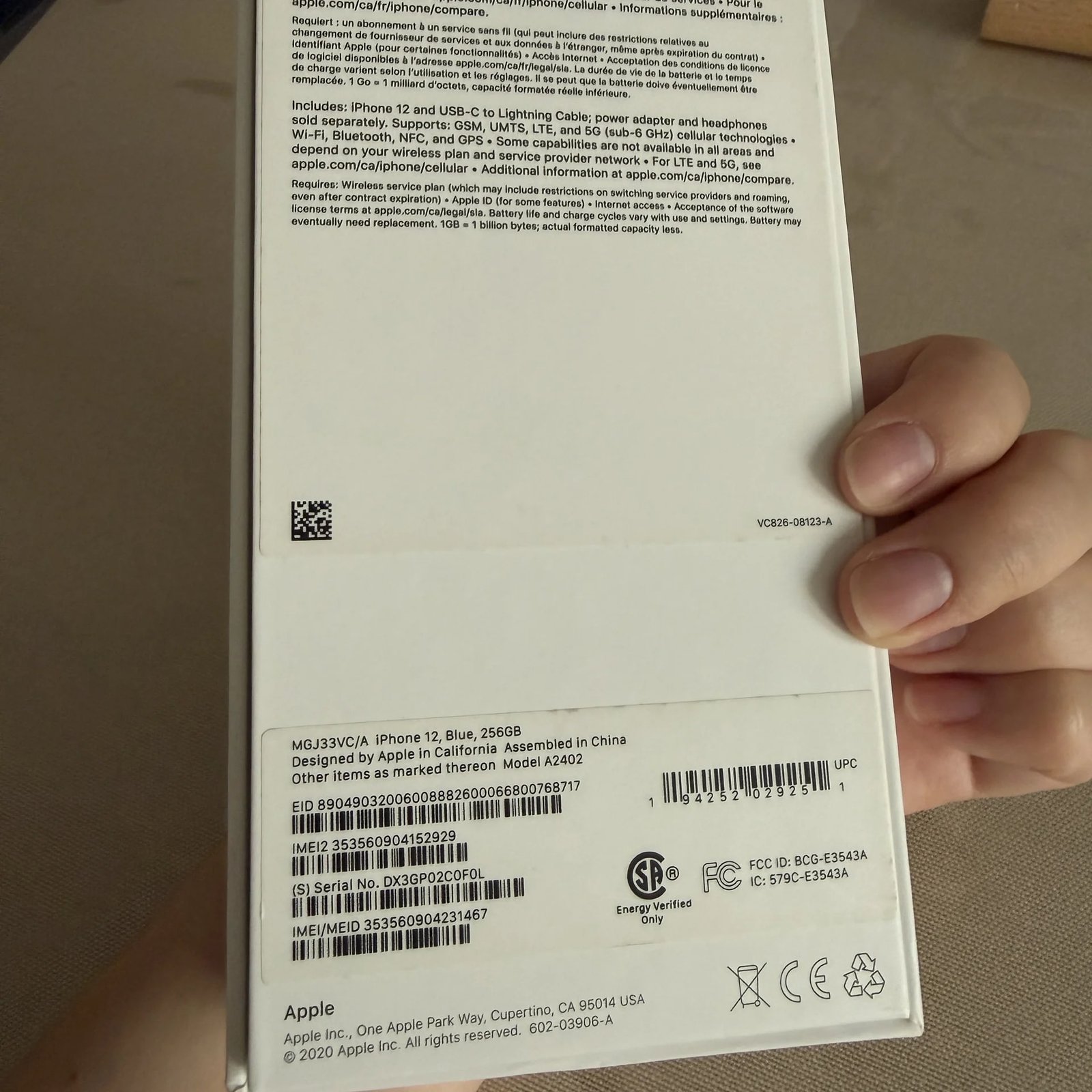 iPhone 12 256 gb Sim+esim