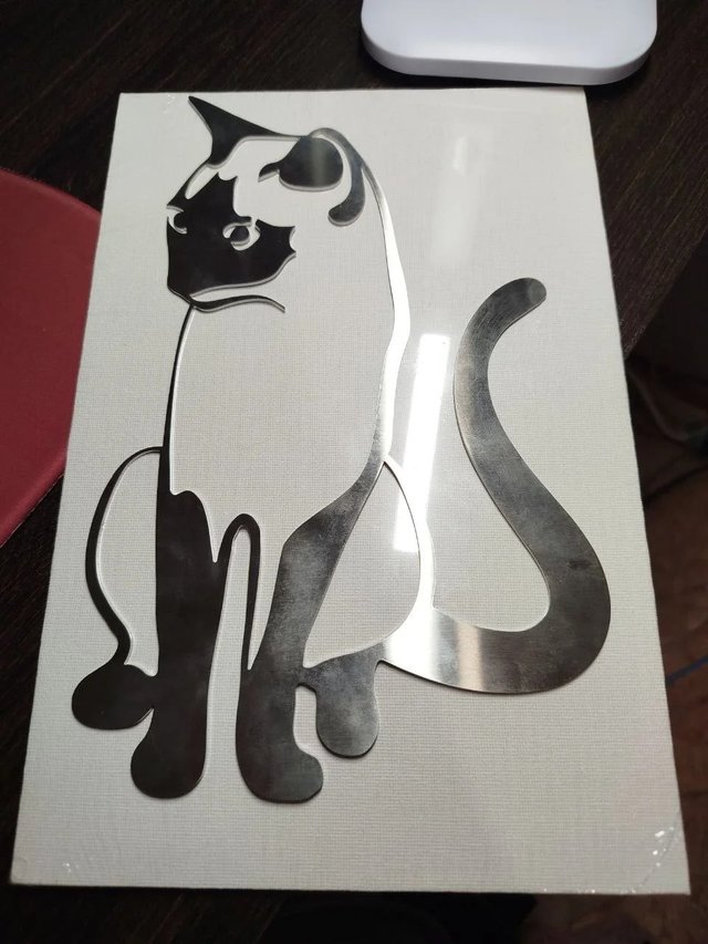 Фигурка кошки 27x17см алюминий