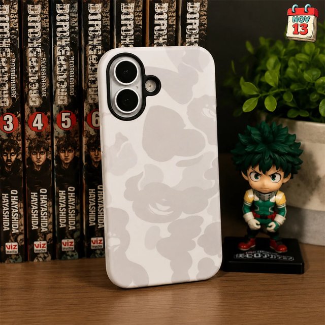 Чехол Варе на iPhone 16 (bape) white