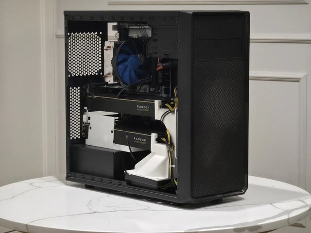 Рабочая AI станция / сервер, 2 GPU, 2 SSD, 12/24 CPU