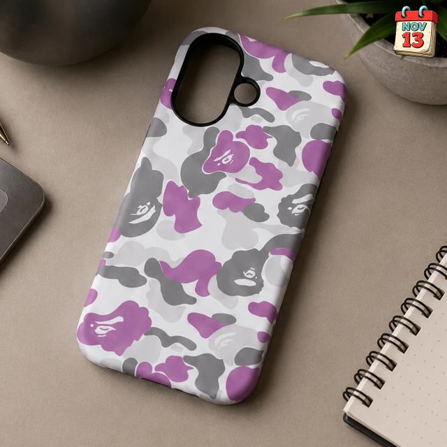 Чехол Варе на iPhone 16/17 (bape) violet