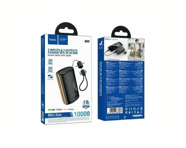 Внешний аккумулятор Hoco Q50 10000 mAh 20W (Беспро